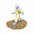 WGH Earth School™ Chalk World 003 Vinyl Sticker