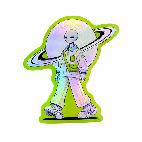 WGH Earth School™ Friendly Visitor 001 Vinyl Sticker