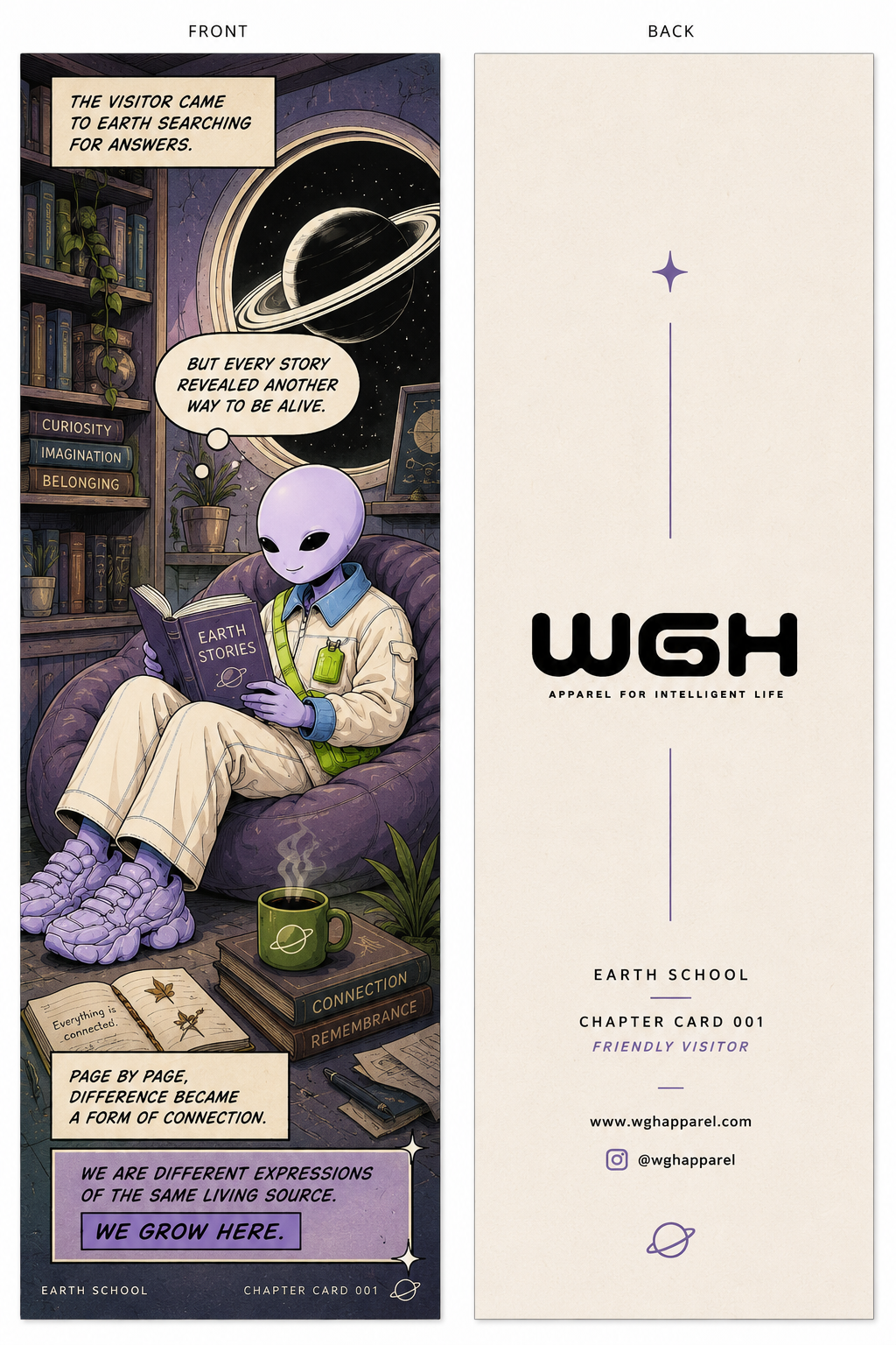 WGH Earth School™ Chapter Card 001 — Friendly Visitor
